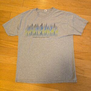 Vintage Grand Teton National Park National Forest Shirt Adult Size Large Gray